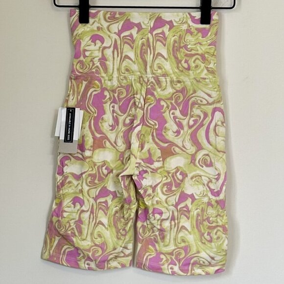 NWT bp High Waist Bike Shorts in Purple Green Spacey - XXS - Picture 6 of 7